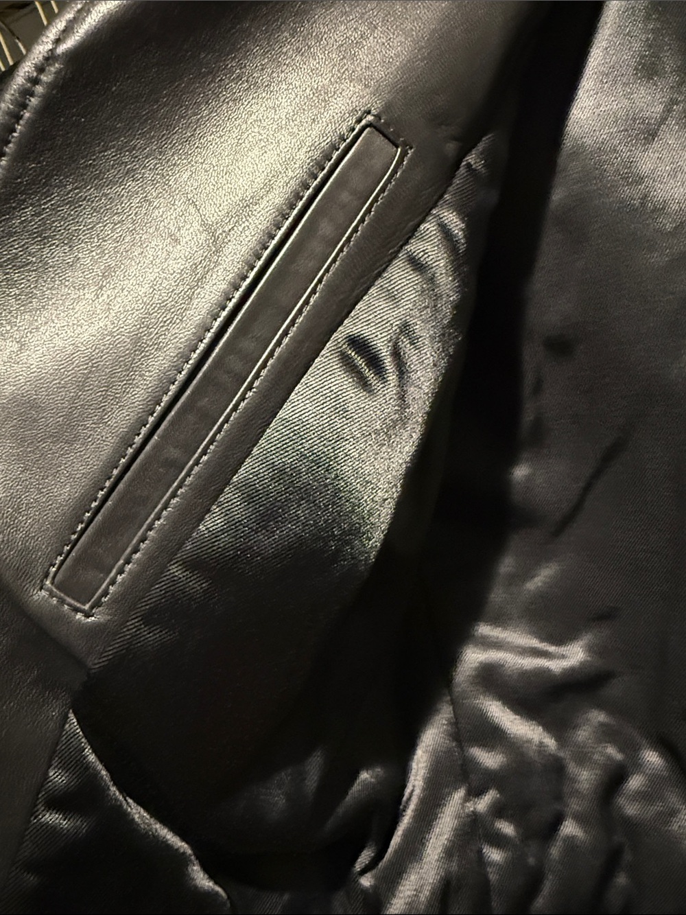 Saint Laurent Black Leather Biker Jacket with Silver Hardware - Picture 7 of 8
